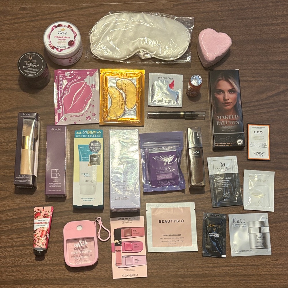 Beauty Lot Bundle of 25 Lip Eye Bath Lotion Makeup Nyx BeautyBio YSL Dove